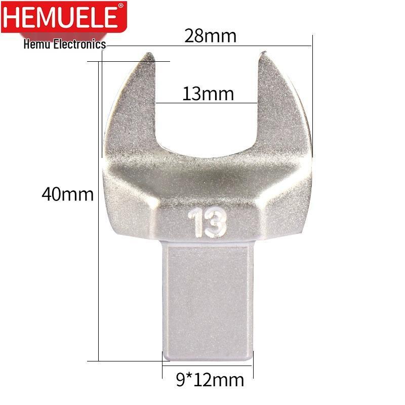 HEMUELE 9x12 Torque Wrench with Replaceable Head and Movable Insert Accessory