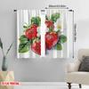 2pcs,2D Plane Printing Light Filtering Curtains Berry Blooms Versatile Durable Polyester (without Rod) Art Deco Festive Use for