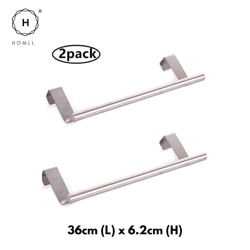 Homlly Basic Over Cabinet Door Stainless Steel Towel Bar Holders