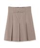 Jill by Jill Stuart Basic Twill Pleated Mini Skirt, 125-5120007, Mocha
