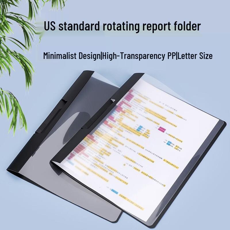 

Fumaide Waterproof Transparent Side-Opening Rotating Lever File Folder