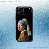 Girl Art V-Vermeer Painting Phone Case For iPhone 17,16,15,14,13,12,Pro,Max,Plus,E,SE4,Air,Mini Black Soft Box
