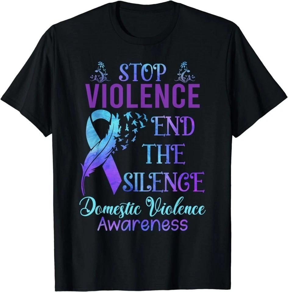 Family Domestic Violence Awareness Purple Ribbon Unisex T-Shirt S