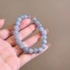 Aquamarine Camellia Natural Shell Bracelet Female High-value Student Girlfriend Bracelet Niche Design Jewelry