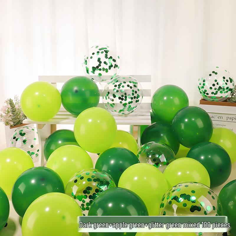 Retro Olive Green Forest Theme Graduation and Birthday Balloon Arrangement