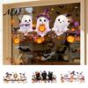 Seasonal Party Accessories Halloween Ghost Glass Sticker, Cartoon Static Window Cling for Decorative Film Parties, Waterproof Decoration