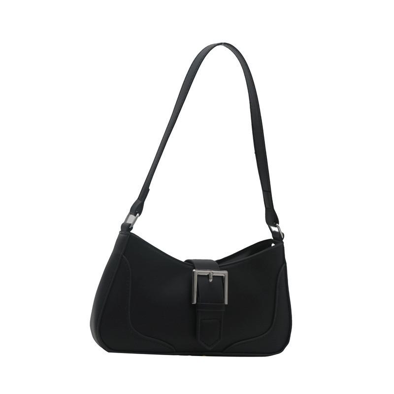 Stylish Korean Fashion Simple Shoulder Bag Versatile Crossbody Tote For Everyday Use In Black White Silver Brown And Khaki