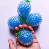 Grape Strawberry Fruit Squeeze Toy Colorful TPR Stress Relief Balls Soft Fidget for Kids Adults Portable Decompression Gadget for Anxiety Party