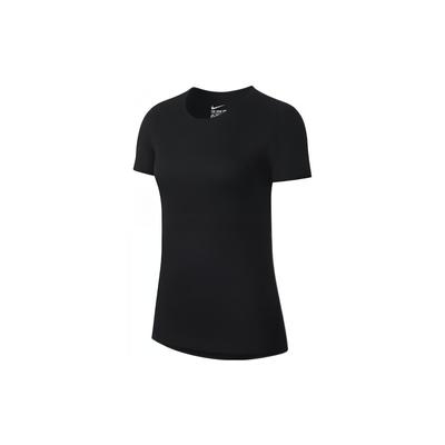 Solid Color Crew Neck Short Sleeve T-Shirt Women Tops Black 836327-010