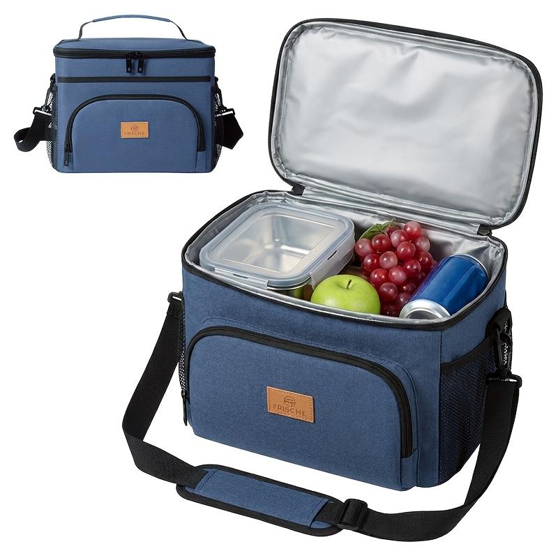Large-capacity picnic bag, non-food contact, women's insulated lunch bag, reusable portable cooler bag, multifunctional crossbody bag with adjustable
