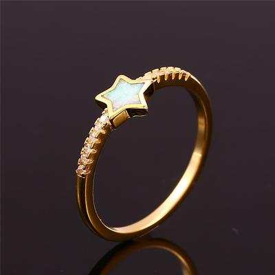 Star Ring Gold Simple Pentagram Ring