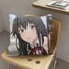 1pc Yukino Yukinoshita Anime Characters Pillow Case Fashion Square Pillowcase Bedroom Sofa Room Ins Decoration Leisure