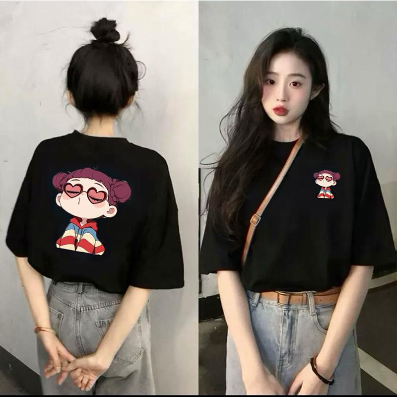 

White shoulder short-sleeved t-shirt women s summer 2025 new loose design niche pure cotton t-shirt foreign style top XXXL