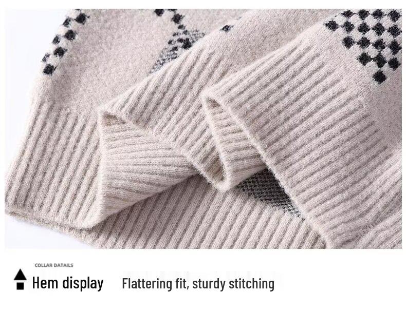 Men's Trendy Slim Fit Round Neck Sweater - New 2025 Autumn/Winter Collection