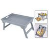 Good-Outdoor Folding Table,Wooden Lazy Dormitory Bed Laptop Small Table,Tray Camping Picnic Portable Thickened Desk Durable Whit