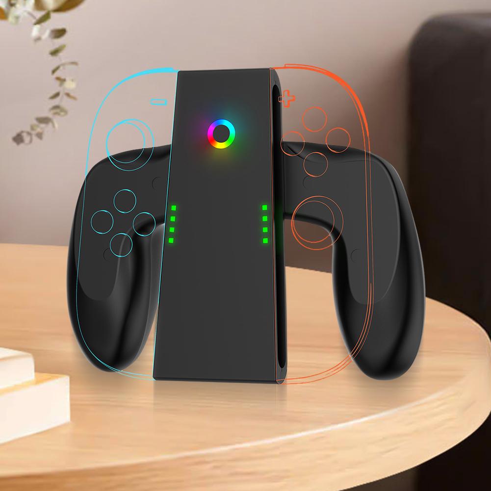 Charging Grip for Nintendo for Switch 2 Joy-Con Portable Charger Dock ABS Controller Charger Controller Grip Handle for Switch 2