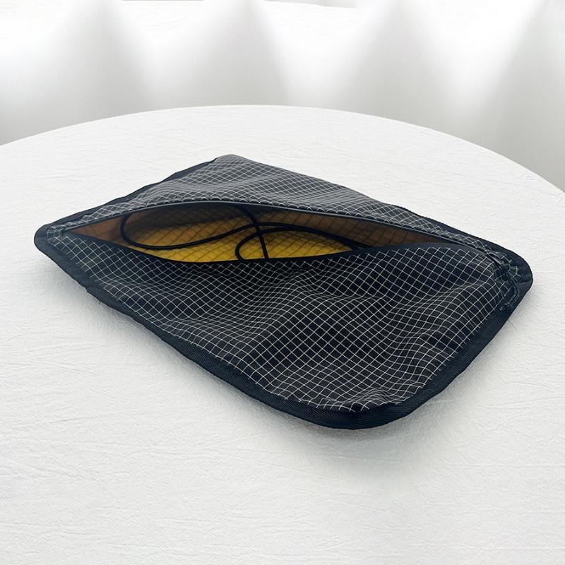 Multifunctional 2-in-1 Pillow Storage Pouch Grid Design Makeup Organizer for Outdoor Camping Car Headrest