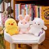 Neuer Tiertisch mit Puppe Kapibara Capybara Kaninchen kleine gelbe Ente Maus Elch 8 Zoll Greifautomat Puppenornament