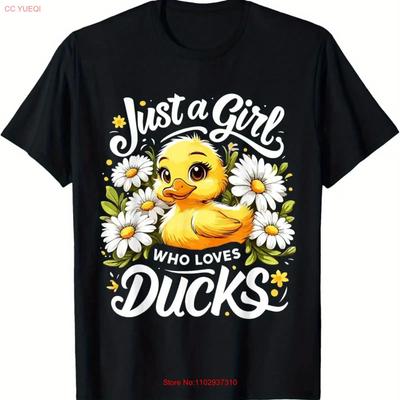Duck Lover Just A Girl Who Loves Ducks T Shirt 180g Vintage Soft Versatile Slightly Graphic Stylish Designer Clothes