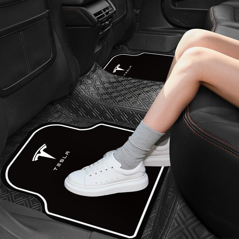 2/4Pcs New Car Front Rear Floor Mats Interior Carpet Non-slip Pad For Tesla Model 3 Model S Model X Y Cybertruck Roadster SpaceX