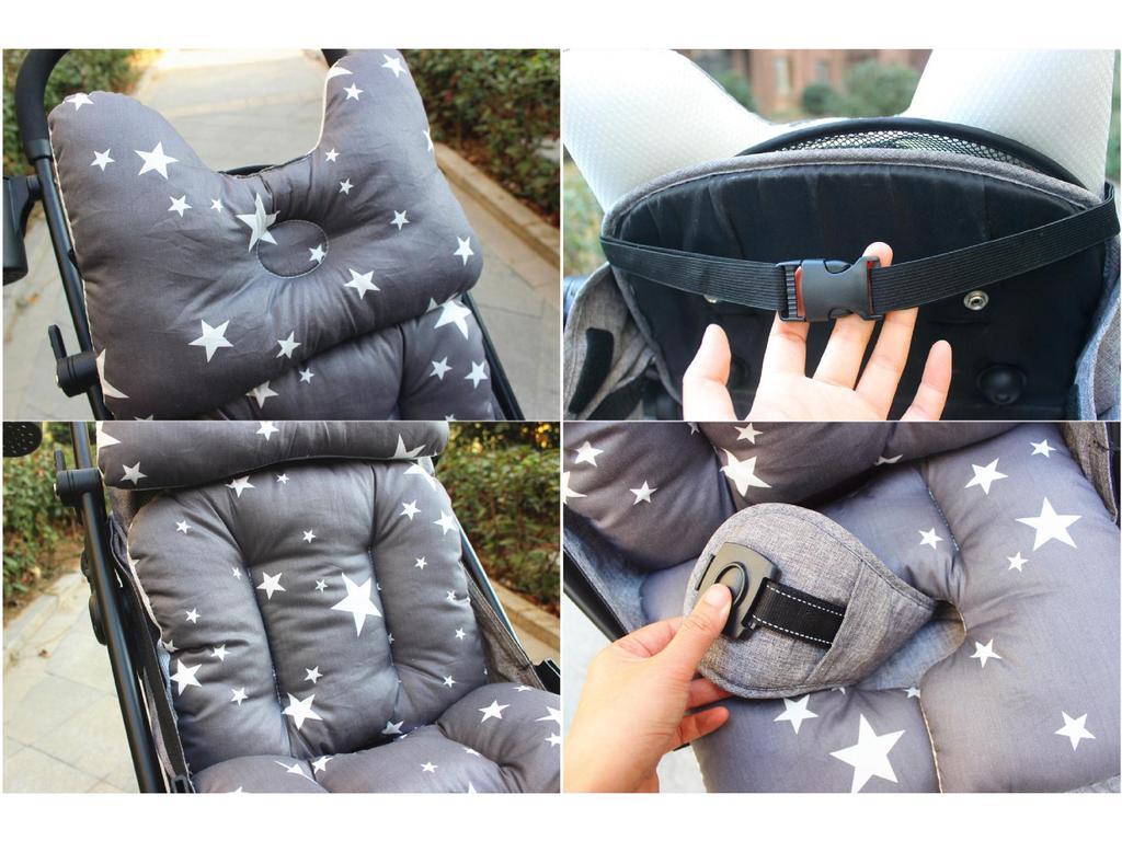 Korean Style Universal Baby Stroller Cushion - Thick, Cotton Pad for Pushchairs, High Chairs & Backrests, Suitable for All Seasons