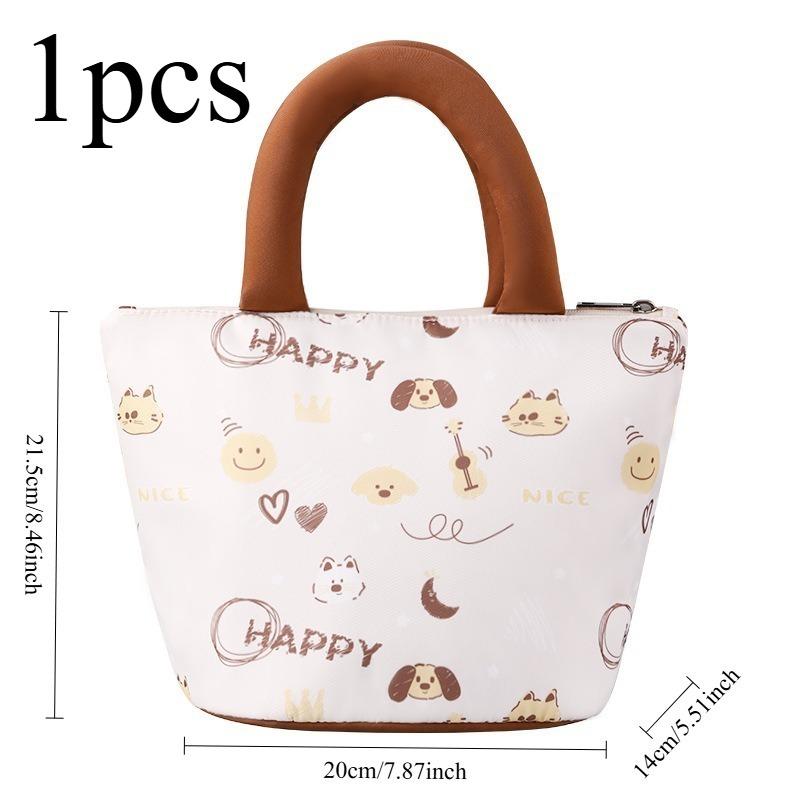 1/2pcs Nylon Portable Lunch Bag Insulated Lunch Bag Commuter Tote Bag Food Storage Bag Suitable for Daily Use