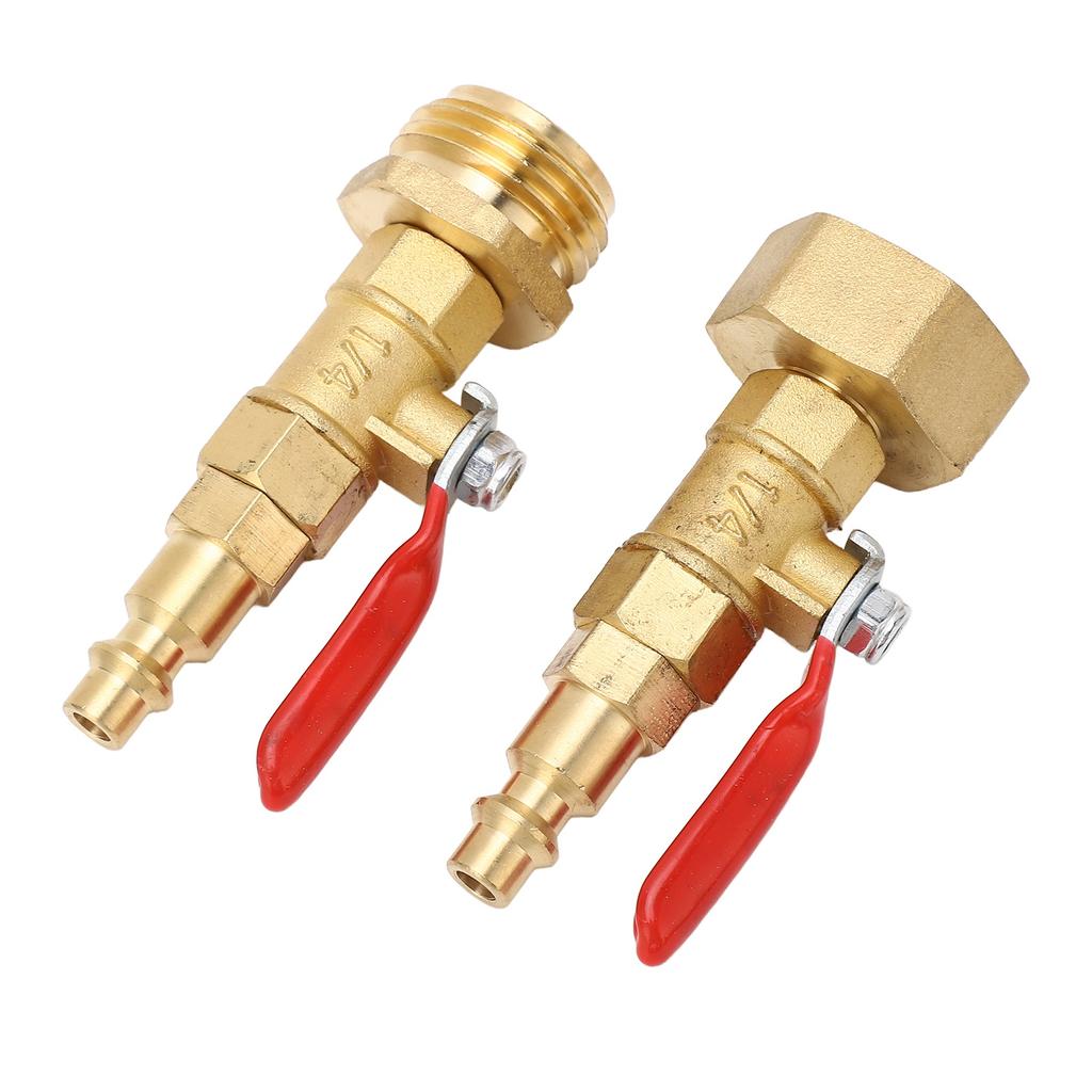RV Blowout Adapter Anti Freeze Water Line Sprinkler Valve Faucet Adapter with 1 4in Quick Connect Plug 3 4in GHT Thread