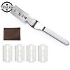  Bread Lame Cutter with Leather Bag 5 Blades French Bread Scorer Dough Scoring Tools Slashing Tool for Sourdough Bread Bakers