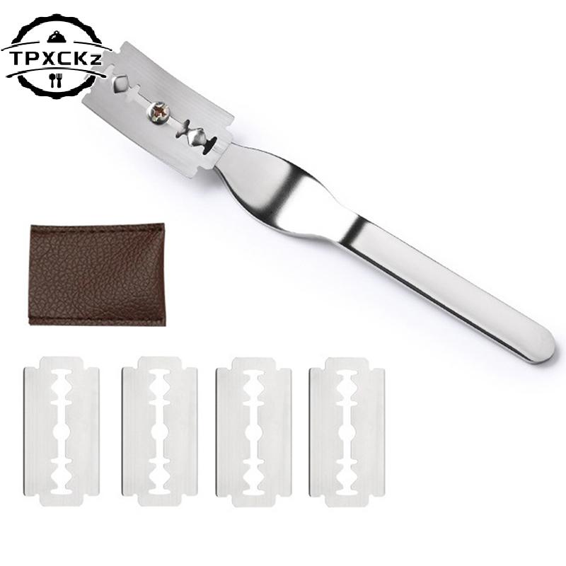 Bread Lame Cutter with Leather Bag 5 Blades French Bread Scorer Dough Scoring Tools Slashing Tool for Sourdough Bread Bakers