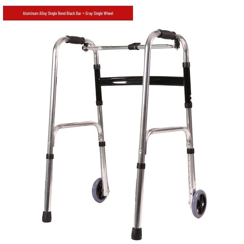 Stainless Steel Rollator Walker with Seat and Wheels - Rehabilitation Support Frame