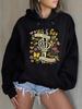 Positive Energy Infectious Positive Energy Printed Women'S Trendy Casual S Comfortable Hooded Round Neck Long Sve Pullover Top Wom