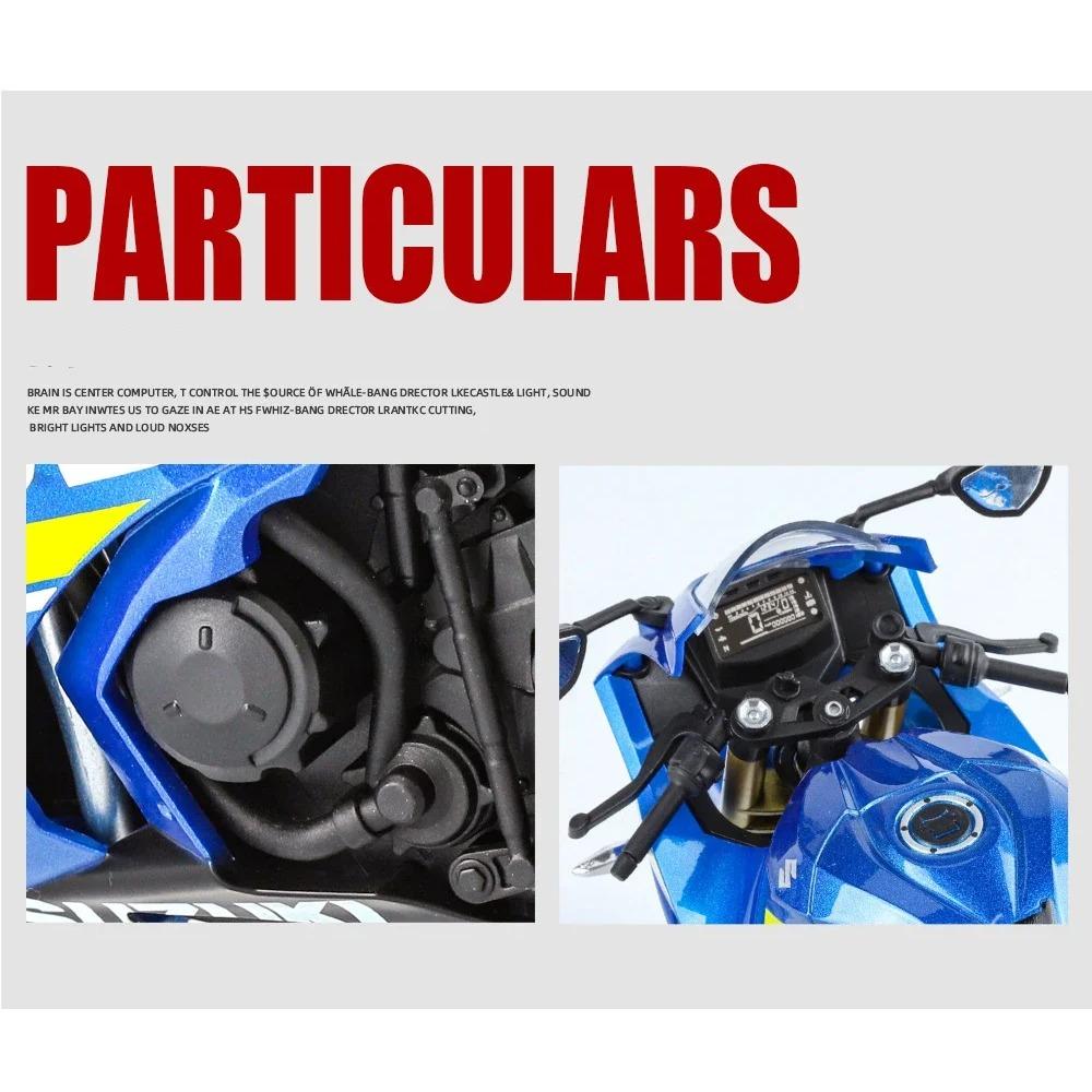 Großes 1/9 Suzuki GSX-1000R Legierungs-Rennmotorradmodell aus Druckguss, Straßensport-Motorradmodell, Simulation, Kinderspielzeug, Geschenke