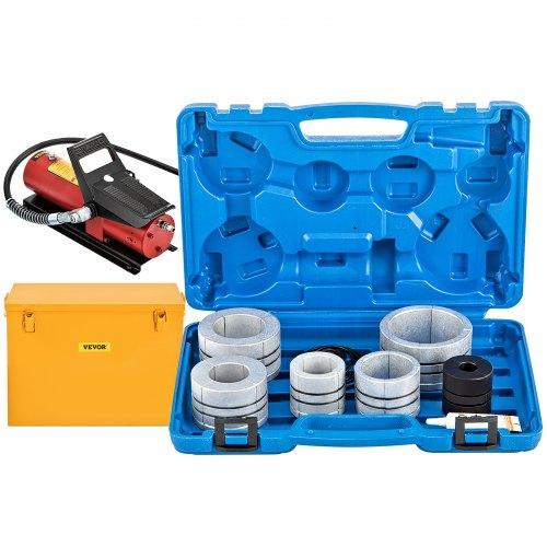Expansor de Tubo de Escape Hidráulico VEVOR, Tamanho de 4,1 a 10,8 cm, Bomba de Pedal de 10 T Incluída com 4 Matrizes