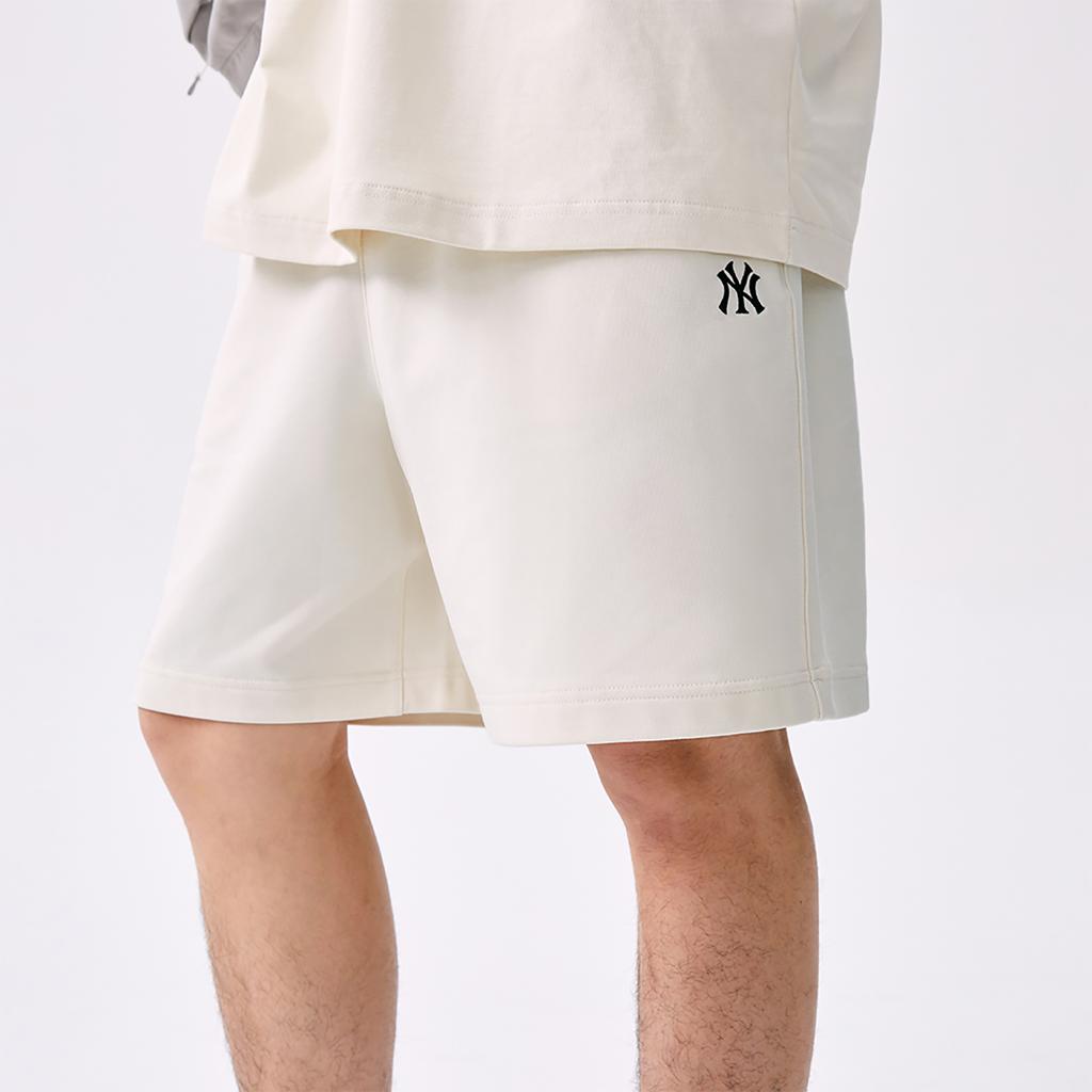 New MLB New York Yankees Basic Collection SS25 Casual Shorts Unisex Cream 3ASPB0153-50CRS