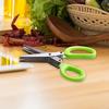 ETUCYNG 13.5x6.3cm Five-Layer Kitchen Vegetable Cutter, Stainless Steel Kitchen Scissors, Food Scissors, Household Vegetable Scissors with Comfort Gri