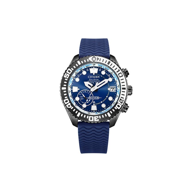 

CITIZEN Eco-Drive Series Blue Water Ghost Eco-Drive Shubot Titanium Case Solar Quartz Rubber Strap Men s Watch Blue Dial CC5006-06L синій