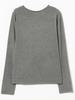 Ray Beams L/S Tee Hotfix Crew Neck Cut and Sew, Women's, Gray, One Size