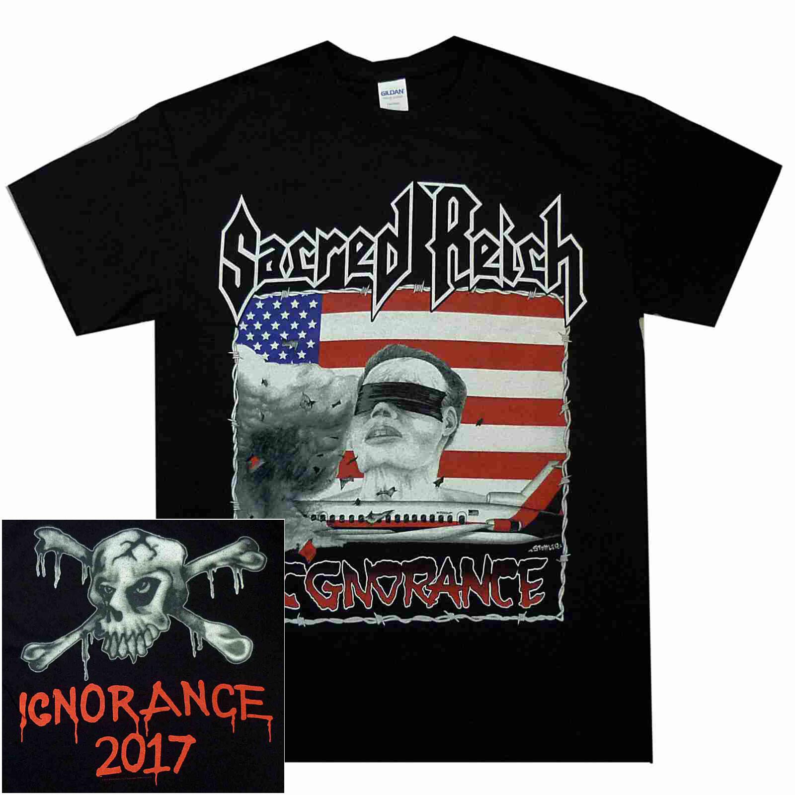 26 Sacred Reich Ignorance T Shirt S M L XL Official T-Shirt Thrash Metal Tshirt Unisex T-Shirt M