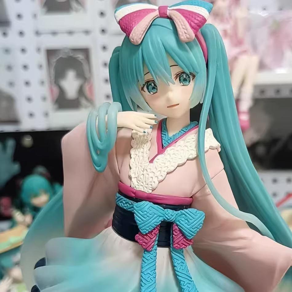 Neue Hatsune Miku Anime Figur Spielzeug Neo Tokyo Serie Kimono MIKU Kawaii Cartoon PVC Action Figur Modell Puppen Geburtstage Geschenke