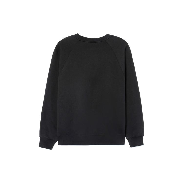 Li Ning Sports Basketball Collection Sweatshirts Unisex Black Crew Neck Moderate Regular AWDRA37-1