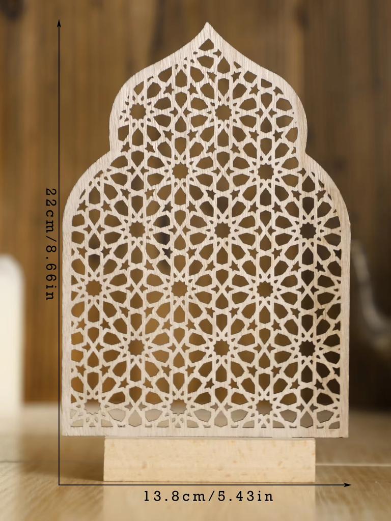 1 ks Ramadánové ozdoby Duté dřevěné ozdoby Eid Mubarak Šťastný Ramadán muslimská výzdoba Ramadán Kareem Sváteční dekorace
