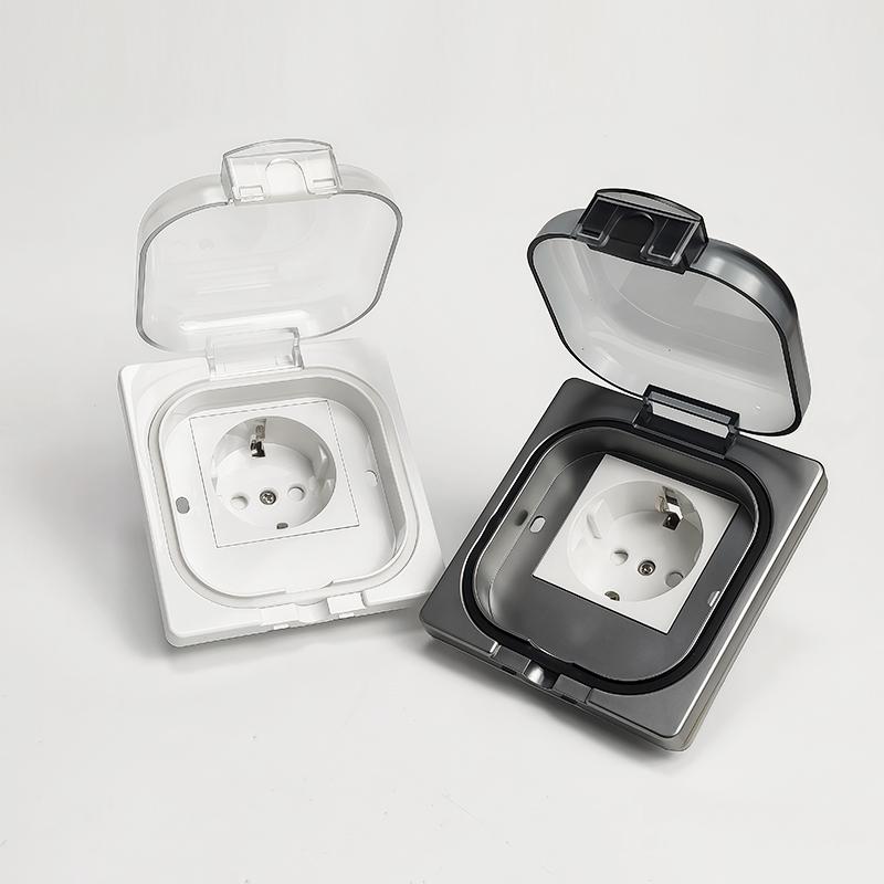 IP65 Waterproof Outdoor Socket, 16A High Power Wall Plate, 250V US/Thai Style 10A Receptacle, Bathroom & Weatherproof Electrical