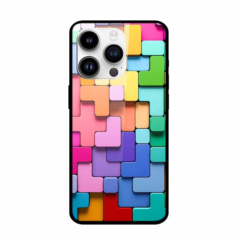 Tempered Glass Case For iPhone 15 Pro Max Hard Glass Back Cover For iPhone 15 Plus iPhone15 Phone Cases Bumper Colorful Shell