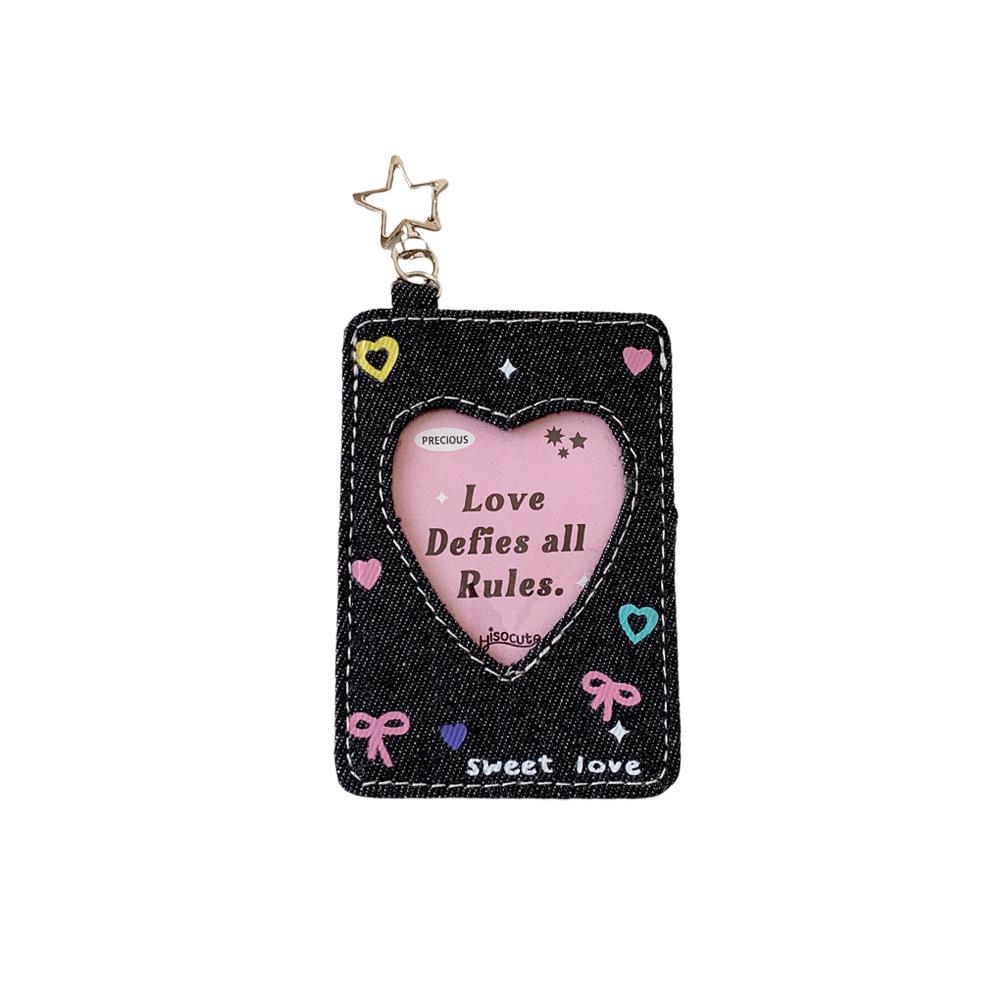 Denim Star Y2K Card Holder & Keychain Pendant