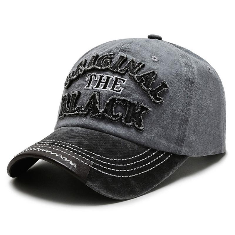 Unisex The Black Water Wash Embroidery Baseball Caps Spring Autumn Outdoor Adjustable Casual Hats Sunscreen Hat Sports Cap