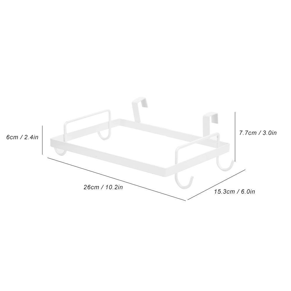 Household Hanging Iron Garbage Bag Rack Stand Bracket Trash Storage Holder Kitchen Accessory