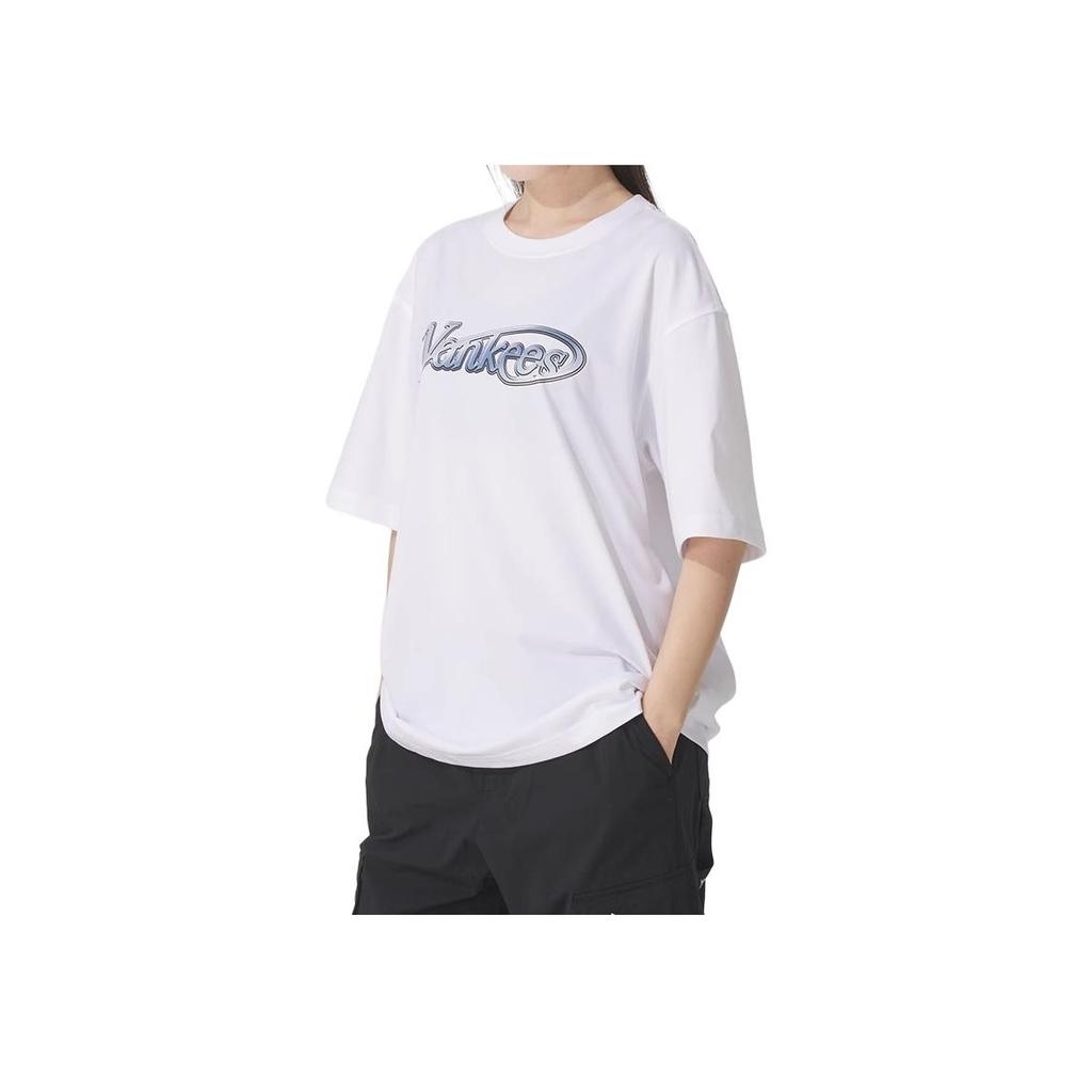 New MLB New York Yankees Basic Collection SS25 T Shirt Unisex White 3ATSB6853-50WHS