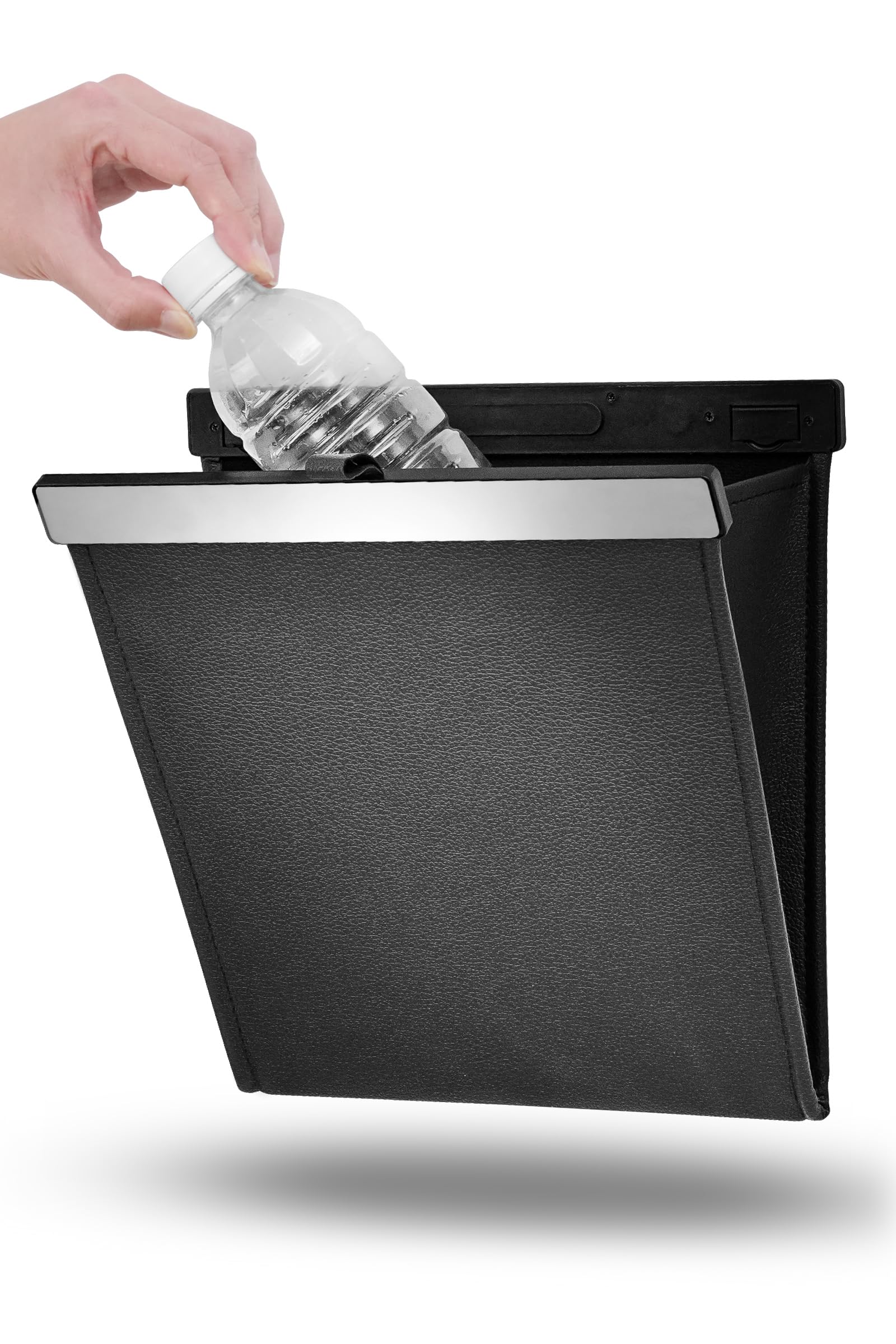 

Car Trash Bag with Bag Fixing Hook Hanging Car Accessories créer (Black) чёрный