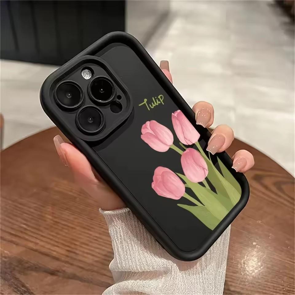 Soft Cute Flower Phone Case for iphone 16 11 Case for iPhone 13 15 12 14 Pro Max XS X XR 7 8 SE Shockproof Aesthetic Back Cover