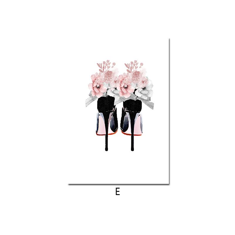 

Принт женский модный художественный постер розовый цветочный парфюм холст картина настенная картина макияж салон красоты декор для комнаты для девочек 30x40cm No Frame